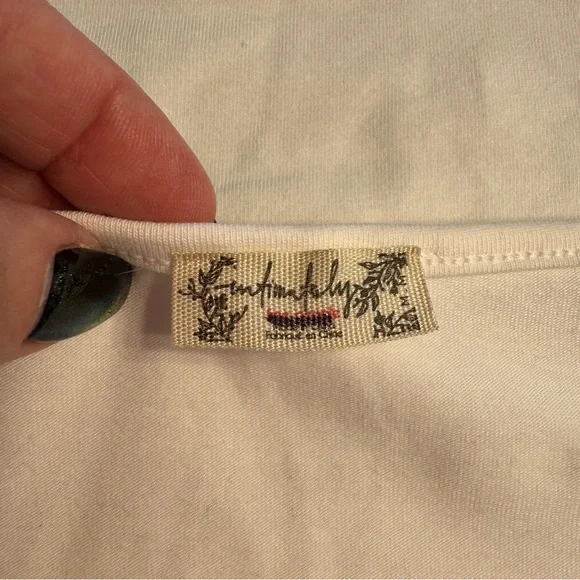 Intimately Free People White Bandeau Tube Top Size Medium Stretch Layering Top - Picture 6 of 8